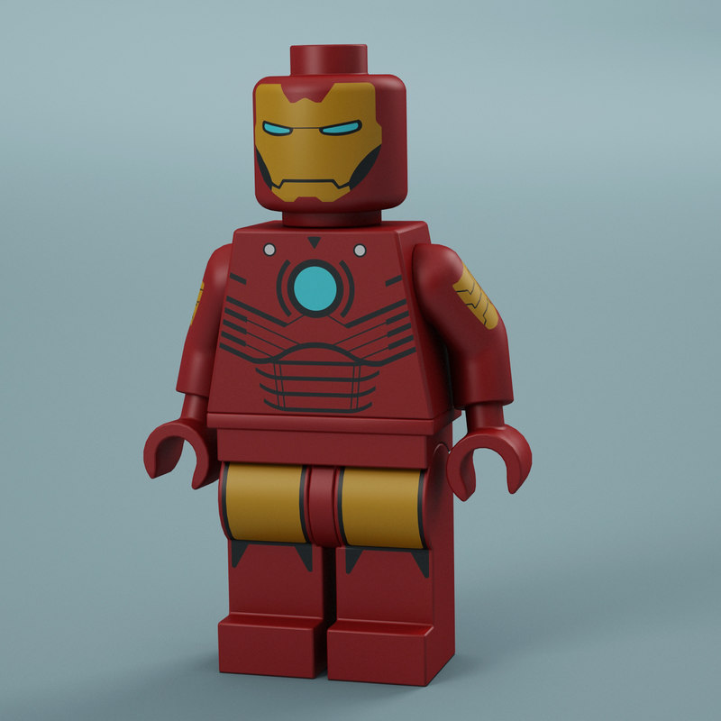 3d model lego man iron