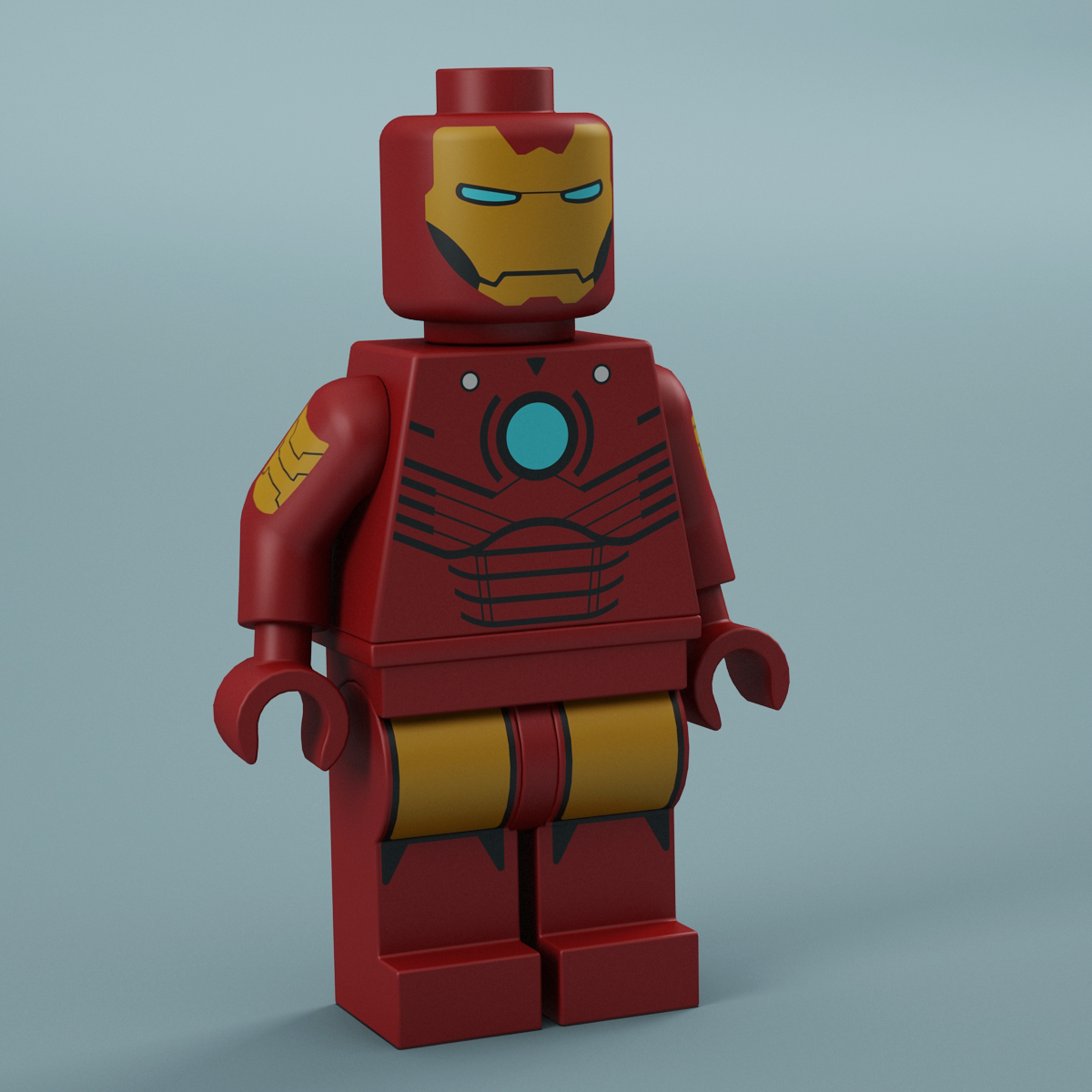 3d model lego man iron