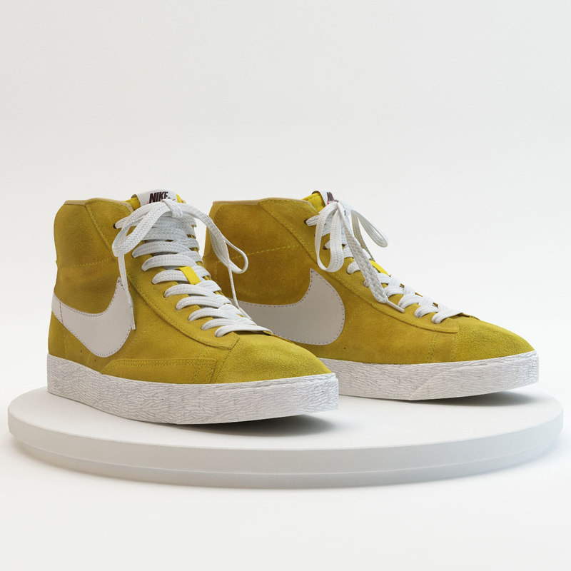 nike blazer with yellow swoosh