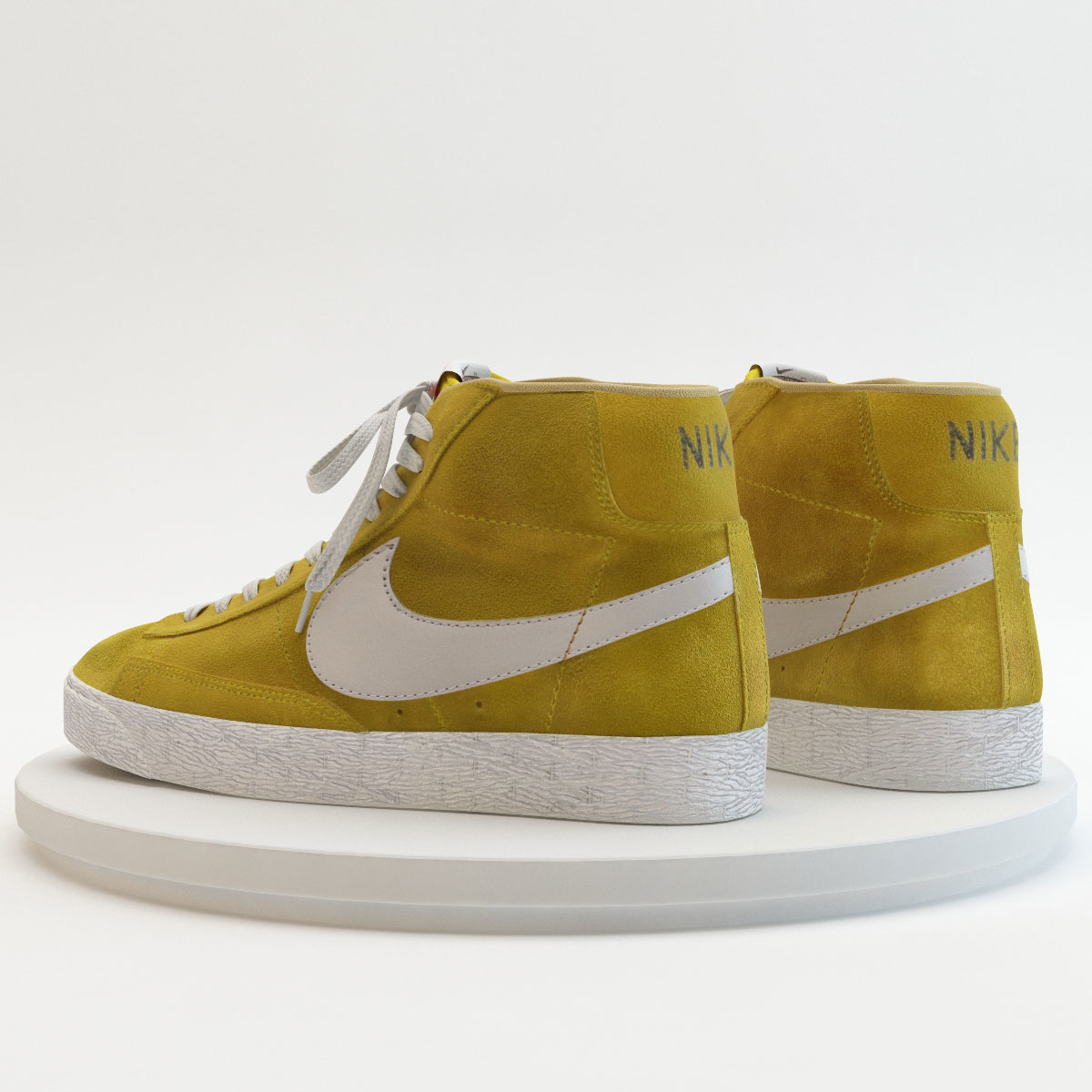 nike blazer with yellow swoosh