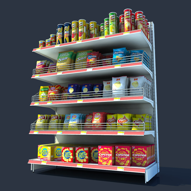 chips shelf 3d max