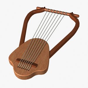 greek harp 3d model