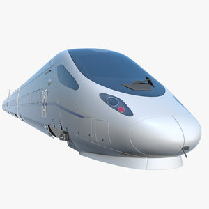 speed rail train 3d model