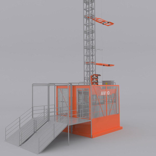 3d model rigged hoists materials