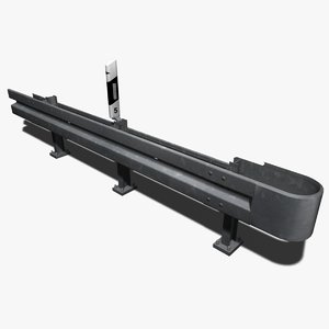 3d model guard rail delineator