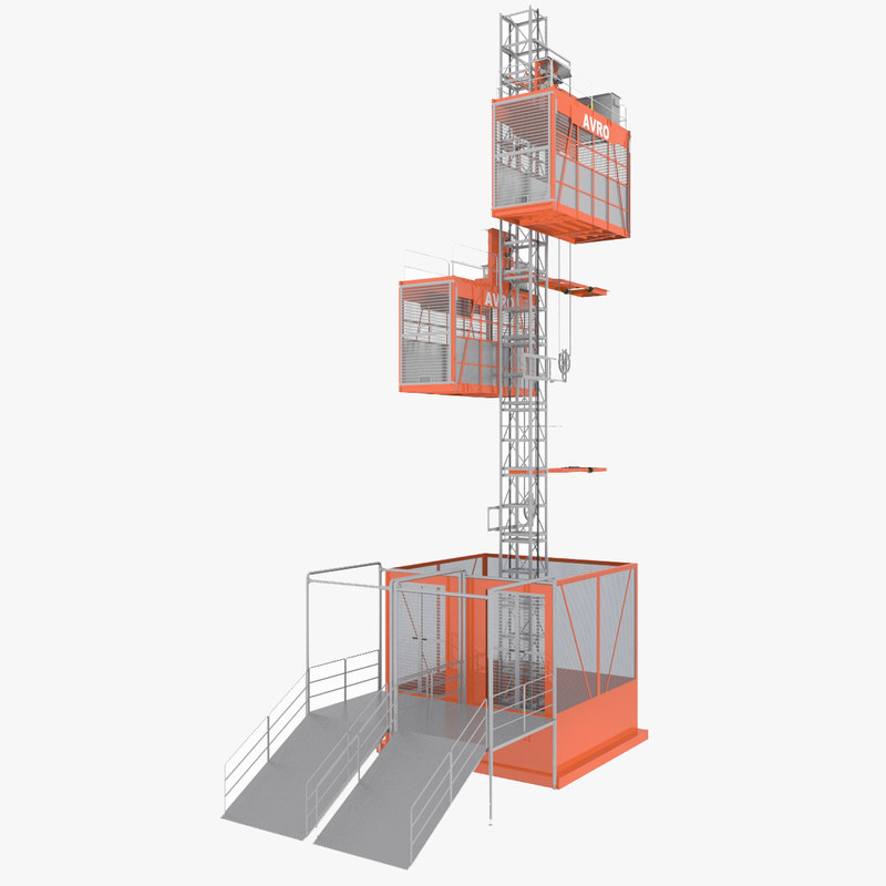 3d model rigged hoists materials