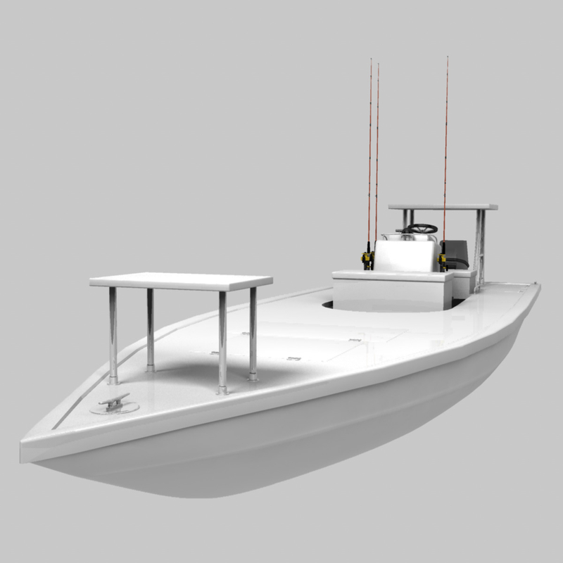 obj saltwater flats boat