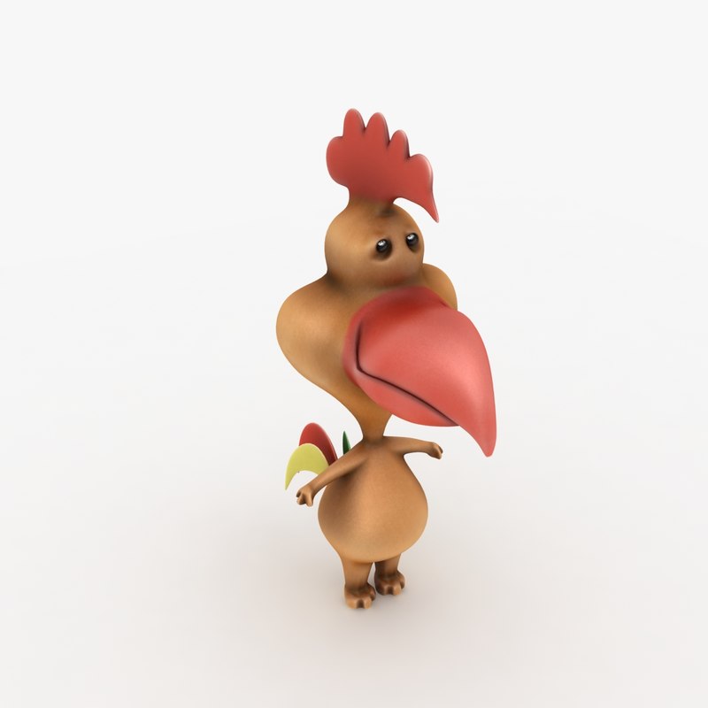 3d chicken cartoon model
