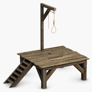 gallows scaffold noose 3d model