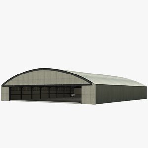 3d large hangar model