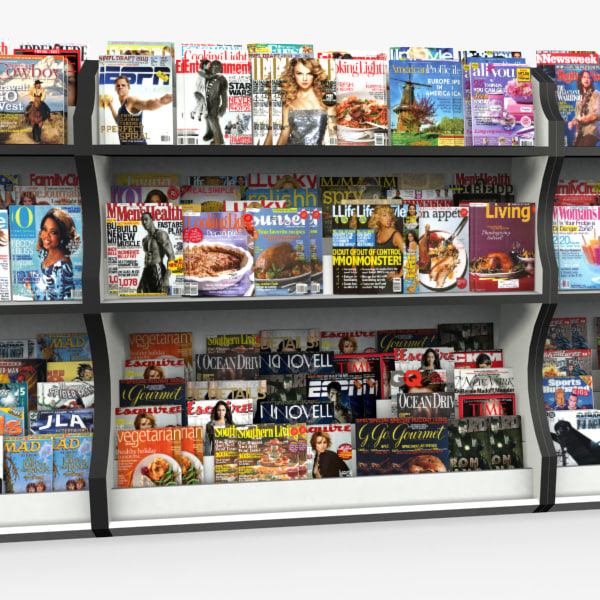 3dsmax magazine rack retail