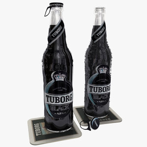 3ds max bottles tuborg black beer