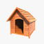 3d wooden doghouse