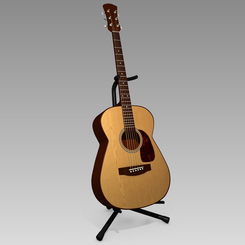 3d model acoustic guitar stand