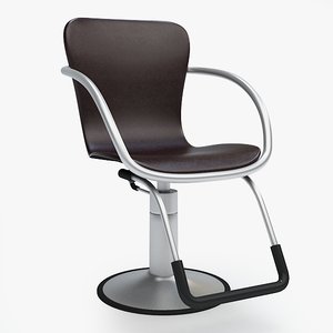 3d model of barber chair