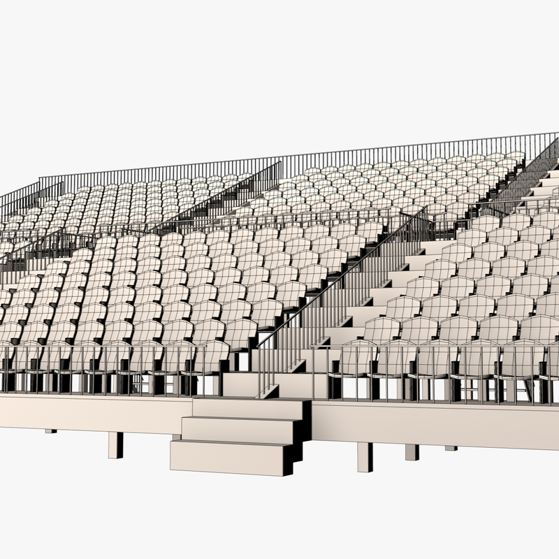 3d grandstand seating model