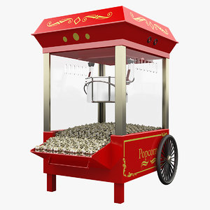 popcorn machine 3d model
