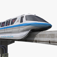 Monorail Train Track 3d Model