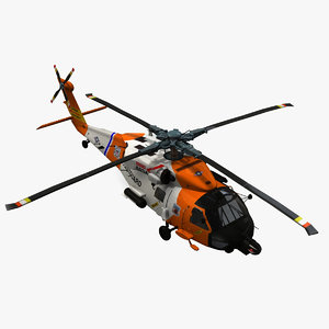 3dsmax hh-60j jayhawk sikorsky helicopter