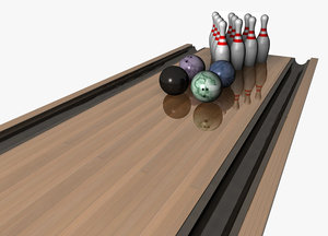 10 pin bowling balls 3d c4d