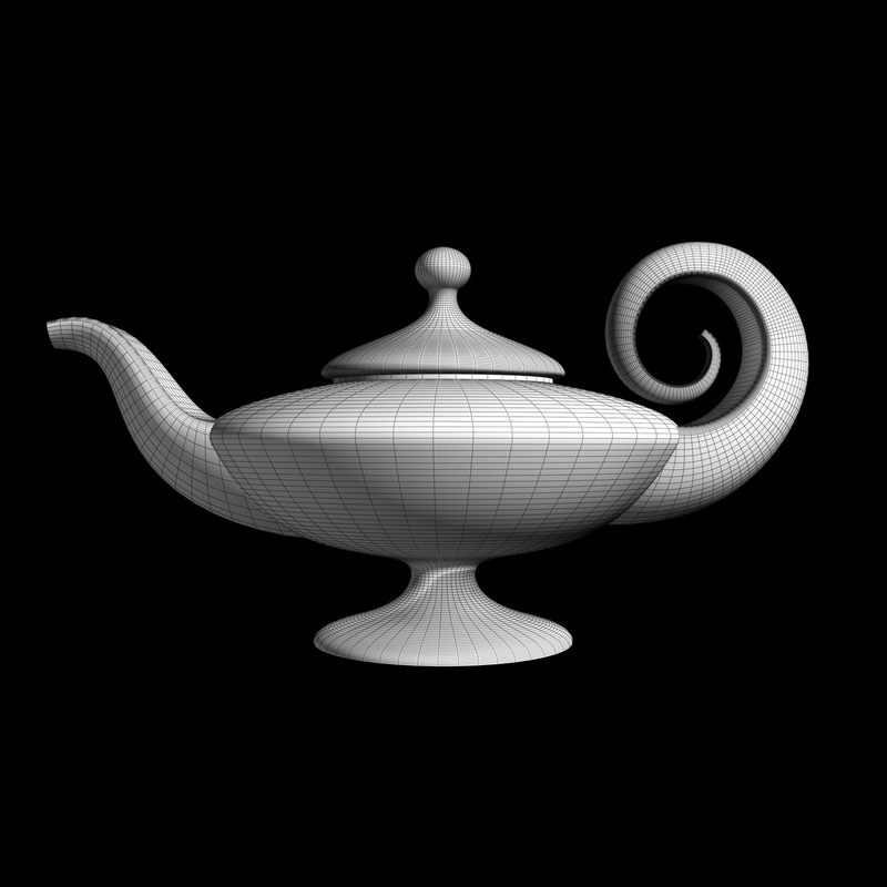 3d Model Aladdin S Magic Lamp