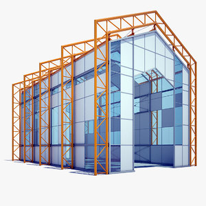 hangar building 3d model