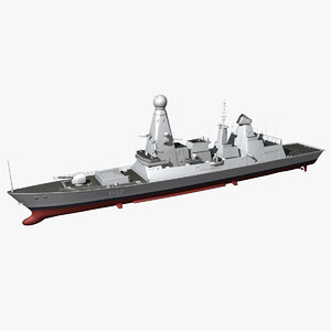 3d model type 45 class destroyer