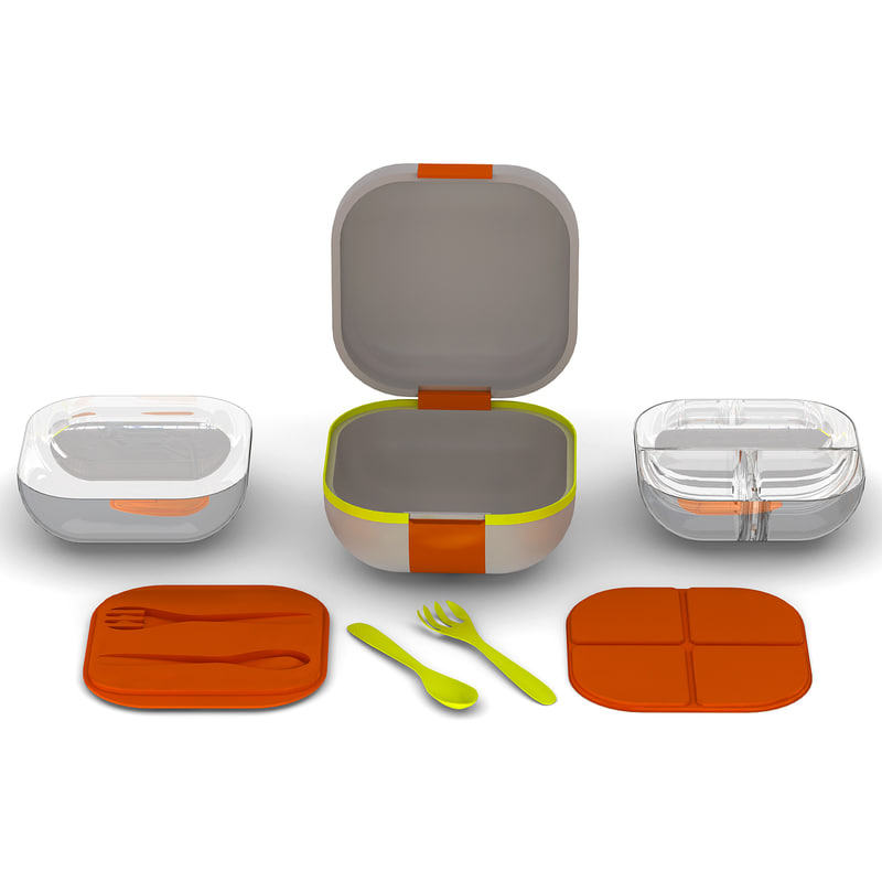 3d camping food containers utensils