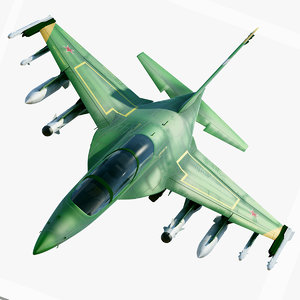 3d model of yak 130 military aircraft