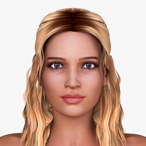 3d model of european woman character nicole