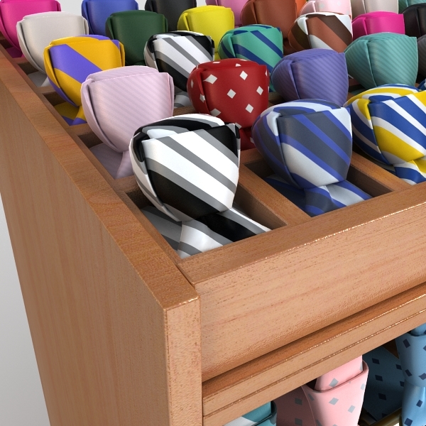 tie display rack 3d 3ds