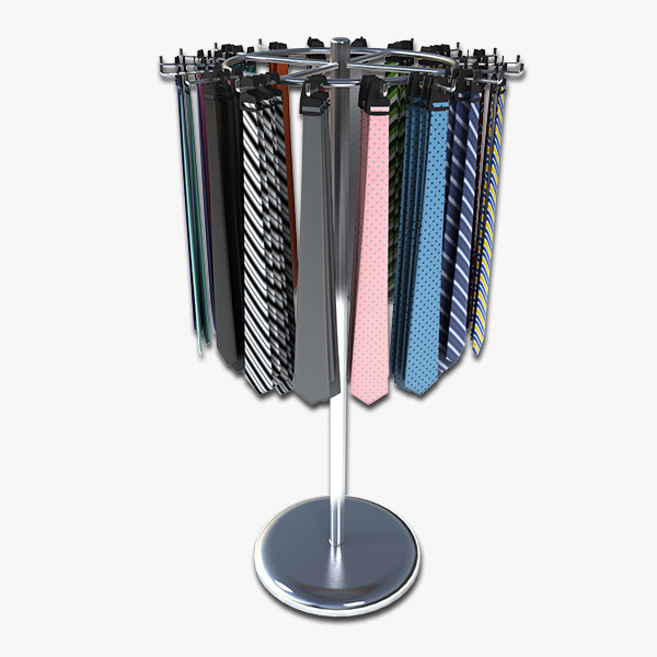 tie display rack 3d 3ds