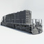 3d obj railway locomotive engine cargo train