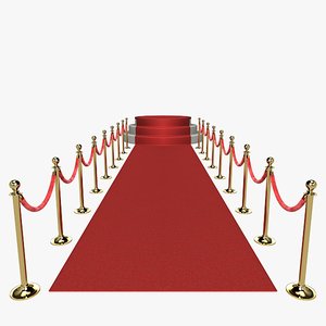 3d model red carpet scene