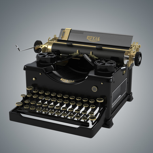 Royal Vintage Typewriter 3d Max