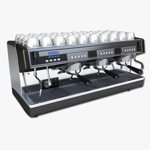 3d commercial espresso machine model