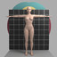 3d model of woman proportional human body