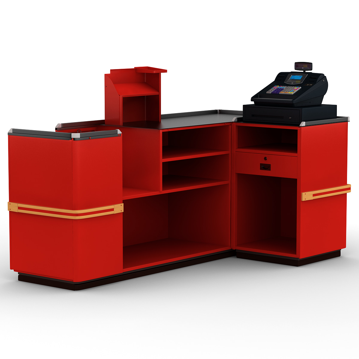3d model of cash counter 6
