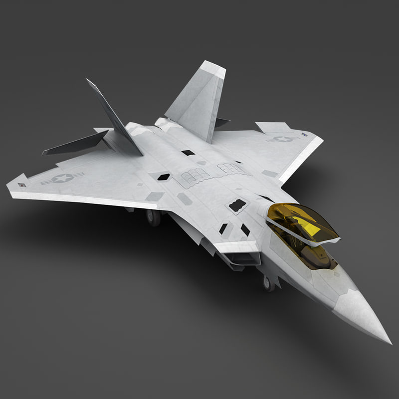 f-22 raptor v2 rigged 3d max