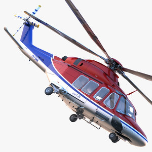 3d model of agustawestland aw139 helicopter
