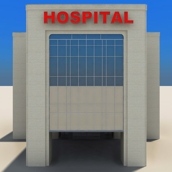hospital building 3d model
