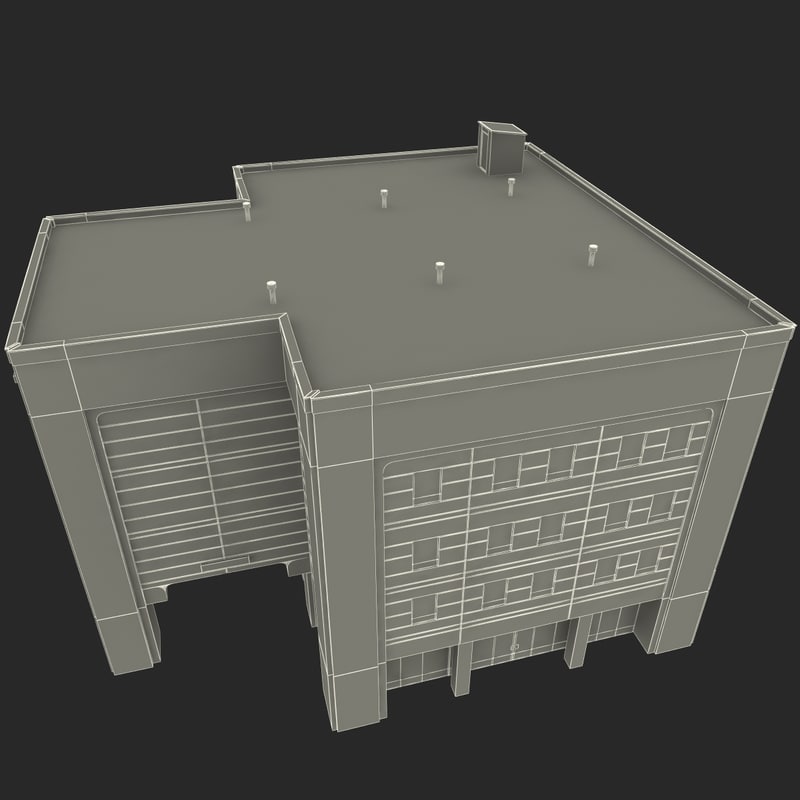 hospital building 3d model