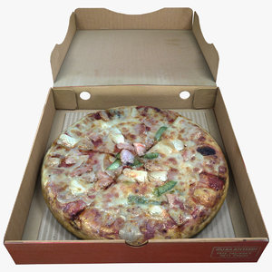 3d model pizza box
