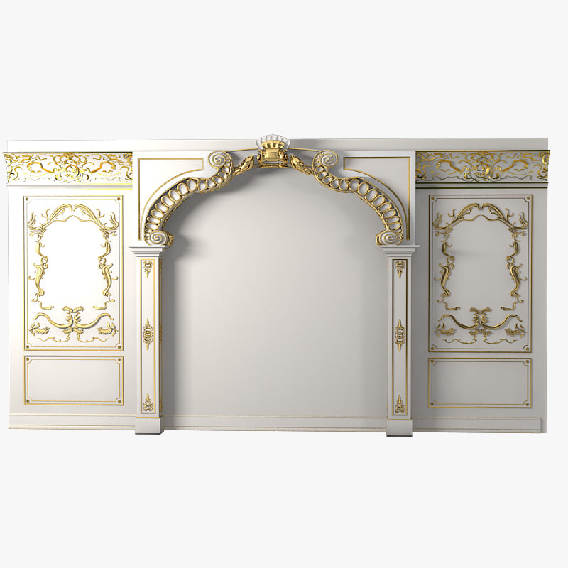 Simple Boiserie Rococo Panel baroque wall max