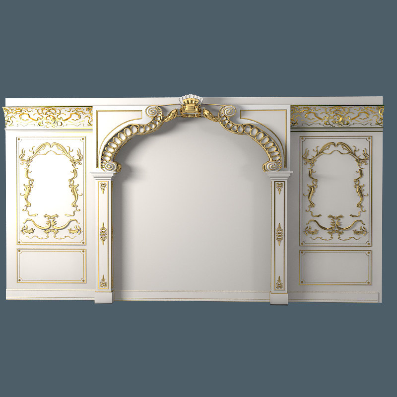 Cornices Rococo baroque wall max