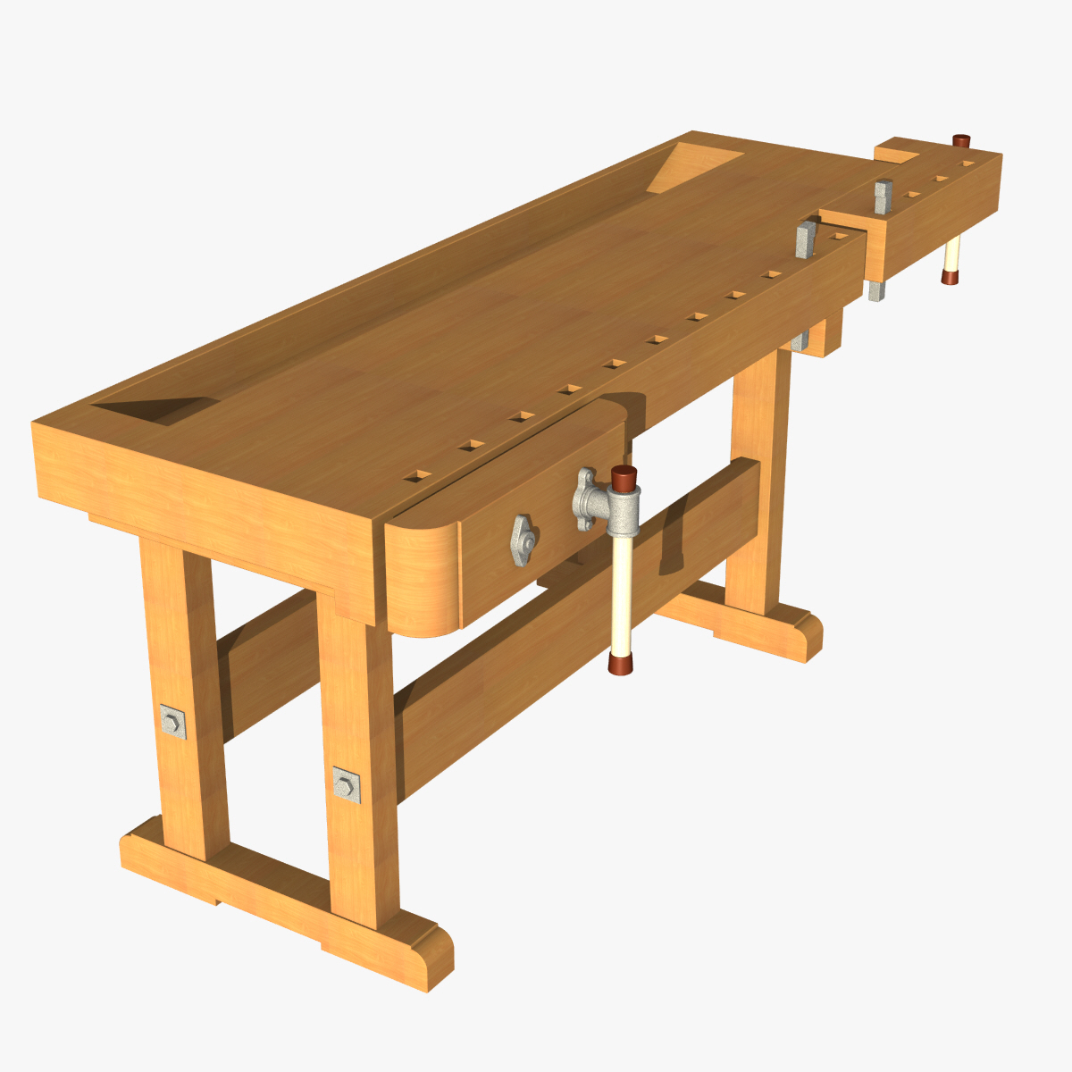 carpenters wooden workbench