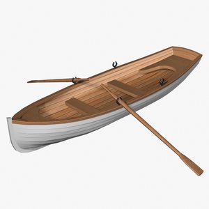 3ds max whitehall row boat