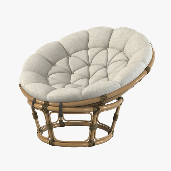 3dsmax Papasan Rattan Chair, Papasan Outdoor Furniture