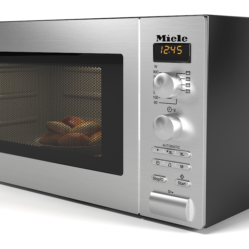 miele freestanding microwave oven 3d model