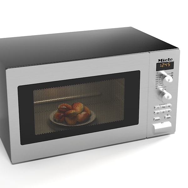 miele freestanding microwave oven 3d model